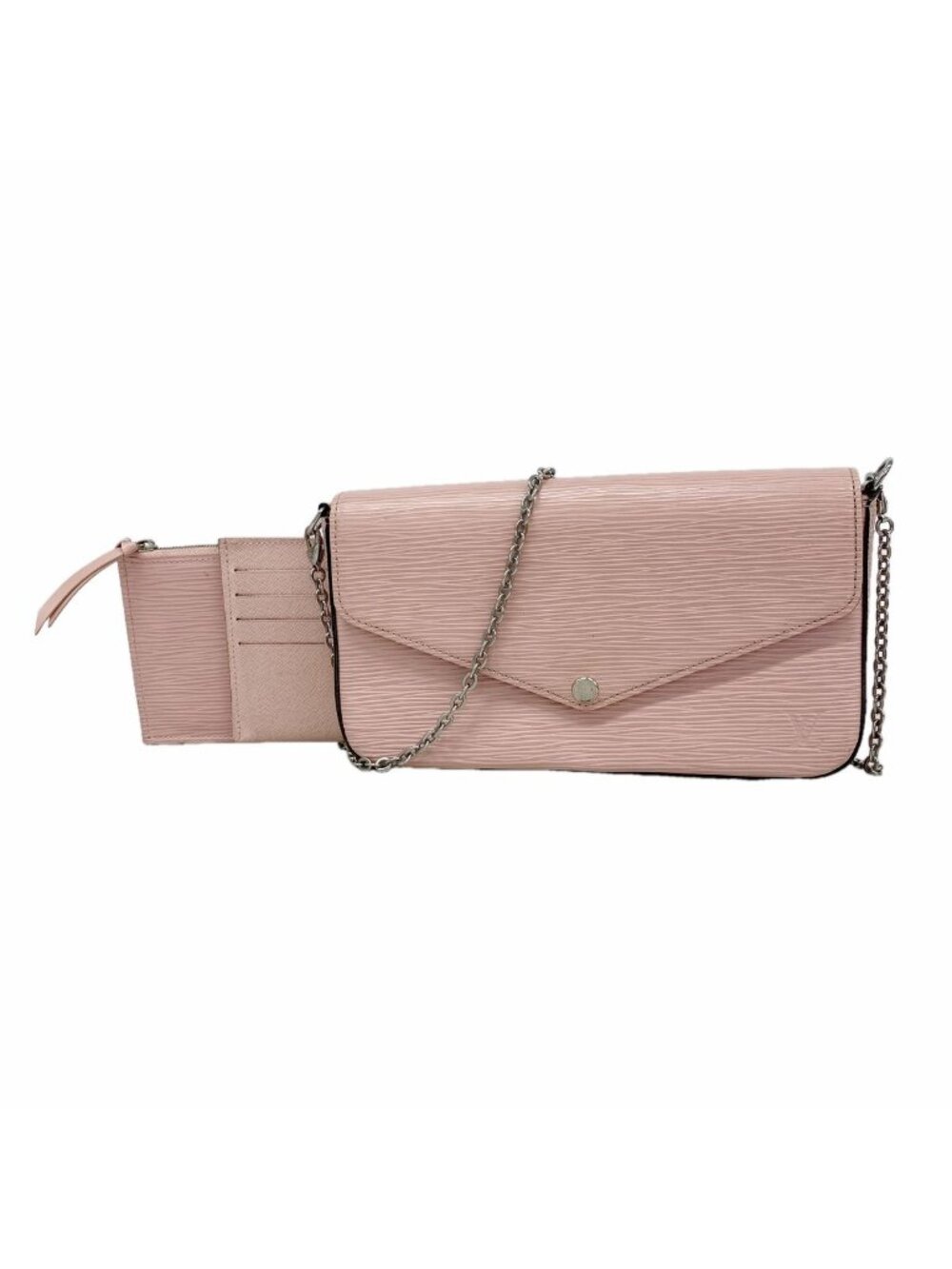 Louis Vuitton Wallet on Chain Epi Pochette Felicie Rose Ballerine Shoulder Bag